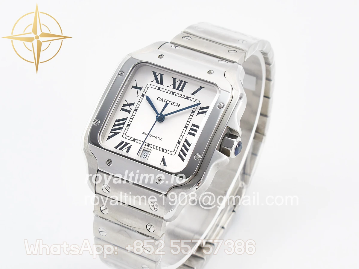 Cartier Santos de Cartier 40mm SS BVF White Dial on SS Bracelet MIYOTA 9015 - Image 4