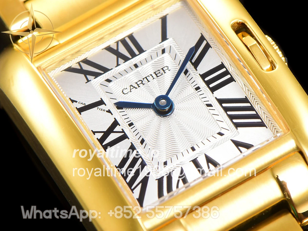 Cartier Tank Anglaise 30.2mm White Dial in Yellow Gold - Image 4