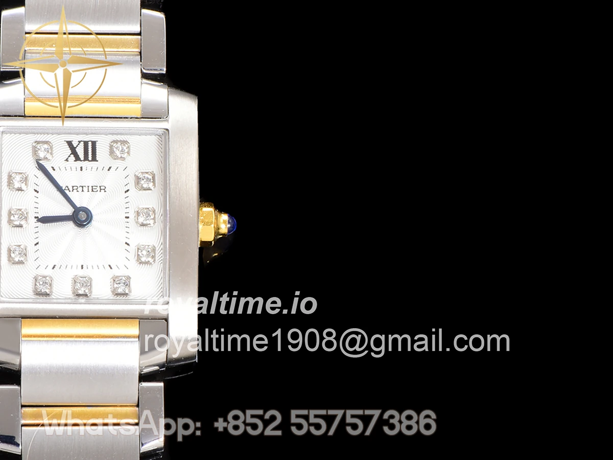 Cartier Tank Francaise Watch Small with Diamond Marker Steel/Yellow Gold - Image 4