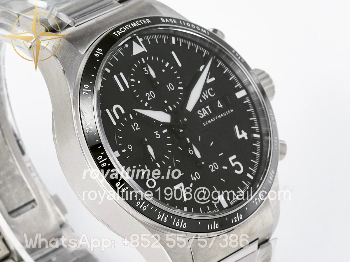 IWC Pilot’s Watch IW388307 BLSF Performance Chronograph 41mm Mercedes-AMG F1 Team SS Black Dial On Stainless steel bracelet A7750 to 69385 - Image 4
