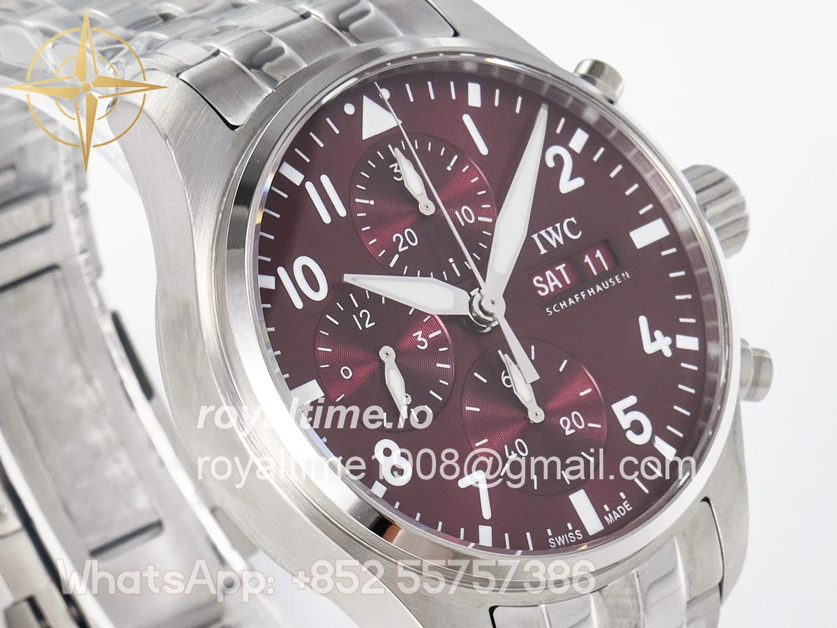 IWC Pilot’s Watch IW388107 BLSF Performance Chronograph 41mm Chinese New Year Special Edition SS Red Dial On Stainless steel bracelet A7750 to 69385 - Image 4
