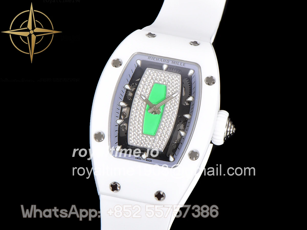 Richard Mille RM 007 Automatic Ladies White Ceramic Green - Image 4