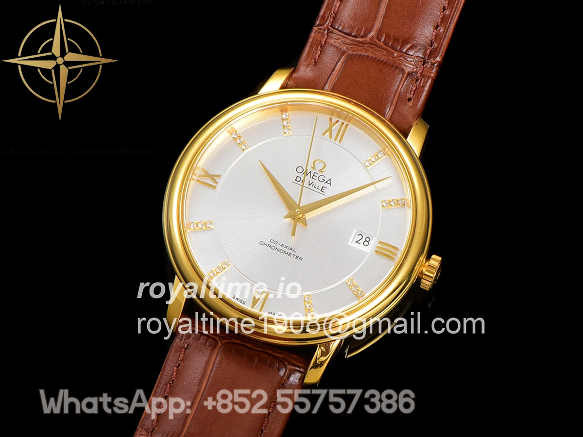 Omega De Ville Prestige Co‑Axial Master Chronometer 40mm Silver Dial in Yellow Gold - Image 4