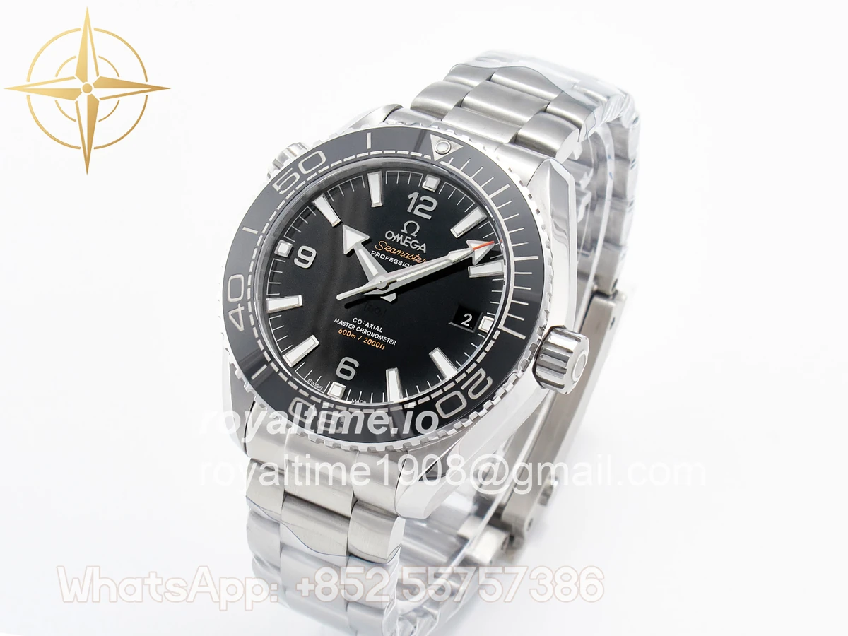 Omega Planet Ocean 600M 39.5mm VSF Black Dial Black Ceramic Bezel on SS Bracelet A8800 - Image 4