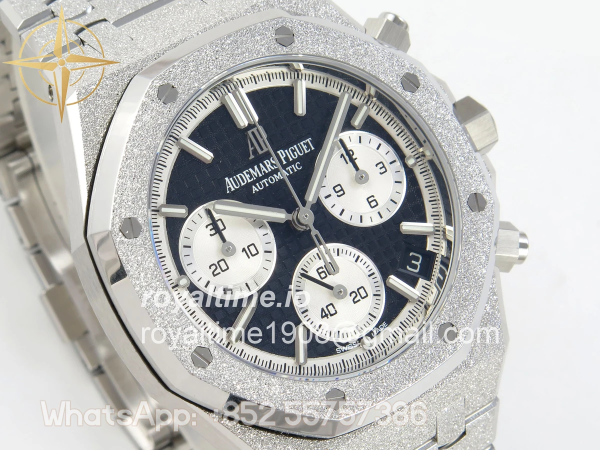 Audemars Piguet Royal Oak Chrono 26240 Frosted SS DDF Black/White Dial on SS Bracelet DD4401 - Image 4