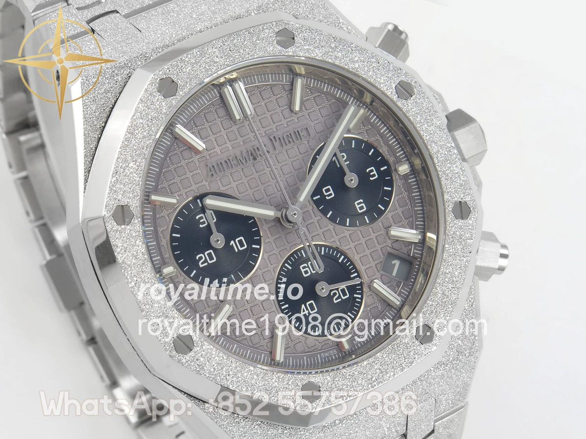 Audemars Piguet Royal Oak Chrono 26240 Frosted SS DDF Gray/Black Dial on SS Bracelet DD4401 - Image 4