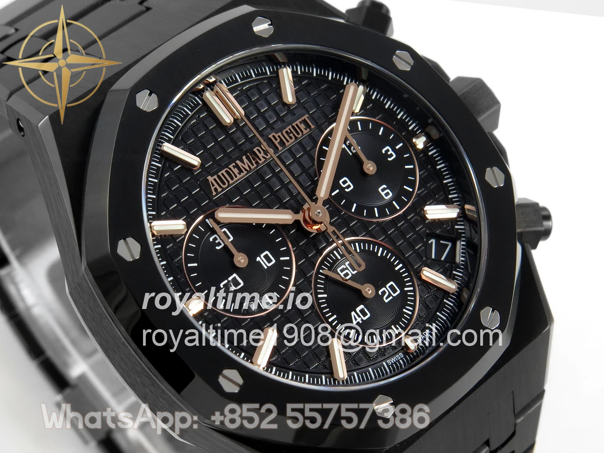 Audemars Piguet Royal Oak Chrono 26240 PVD DDSF Black Dial on PVD Bracelet DD4401 - Image 4