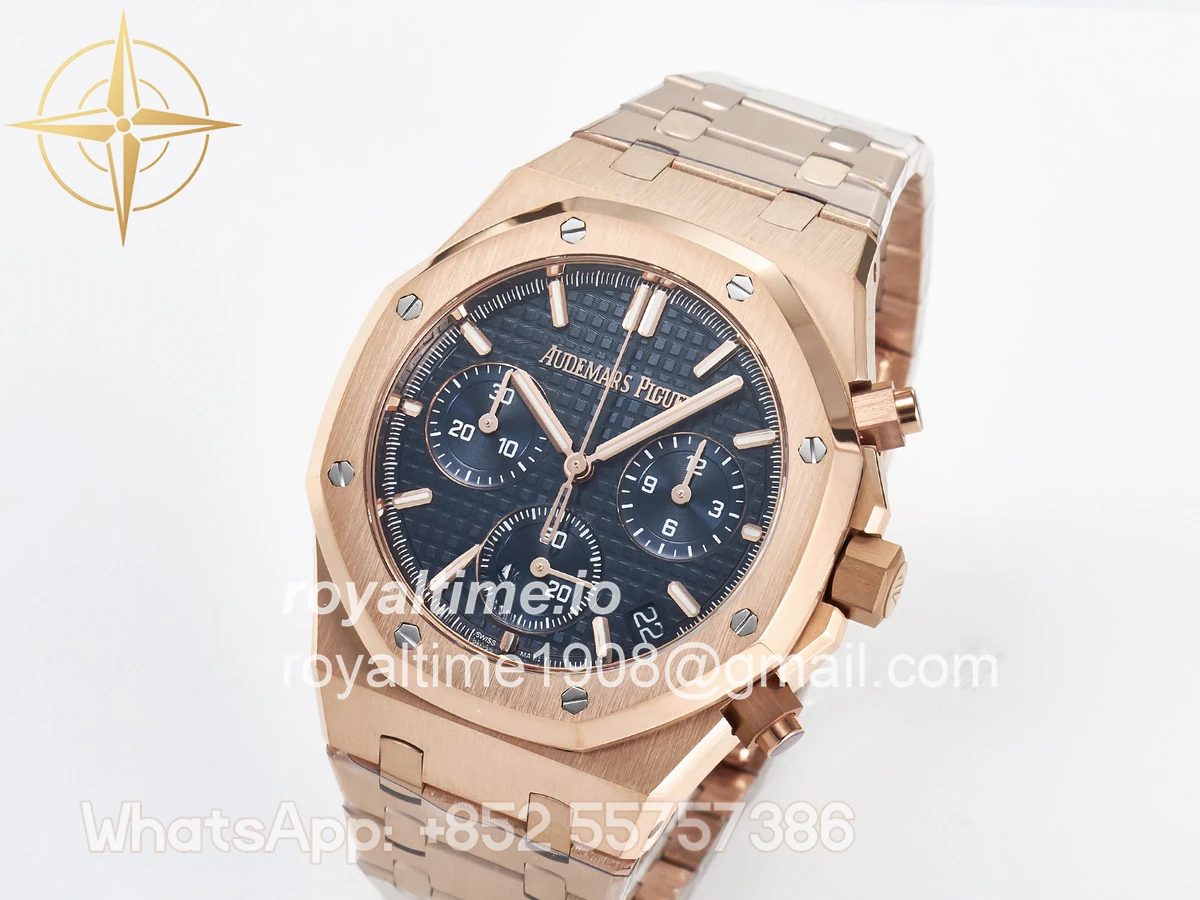 Audemars Piguet Royal Oak Chrono 26240 RG APSF Blue Dial on RG Bracelet SA4401 - Image 4