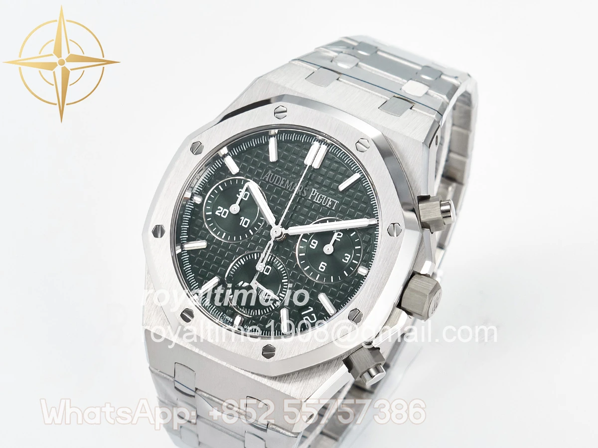 Audemars Piguet Royal Oak Chrono 26240 SS APSF Green Dial on SS Bracelet SA4401 - Image 4