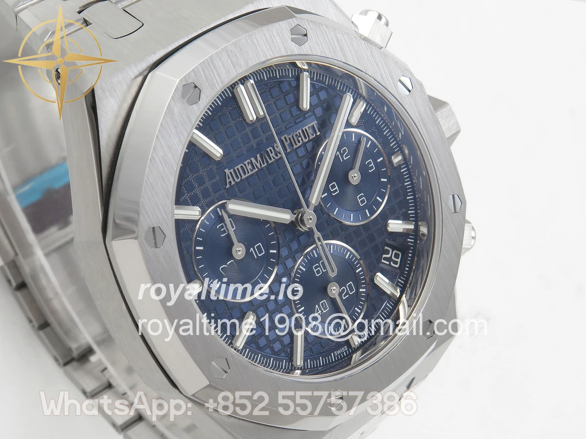 Audemars Piguet Royal Oak Chrono 26240 SS DDF Blue Dial on SS Bracelet SA4401 - Image 4