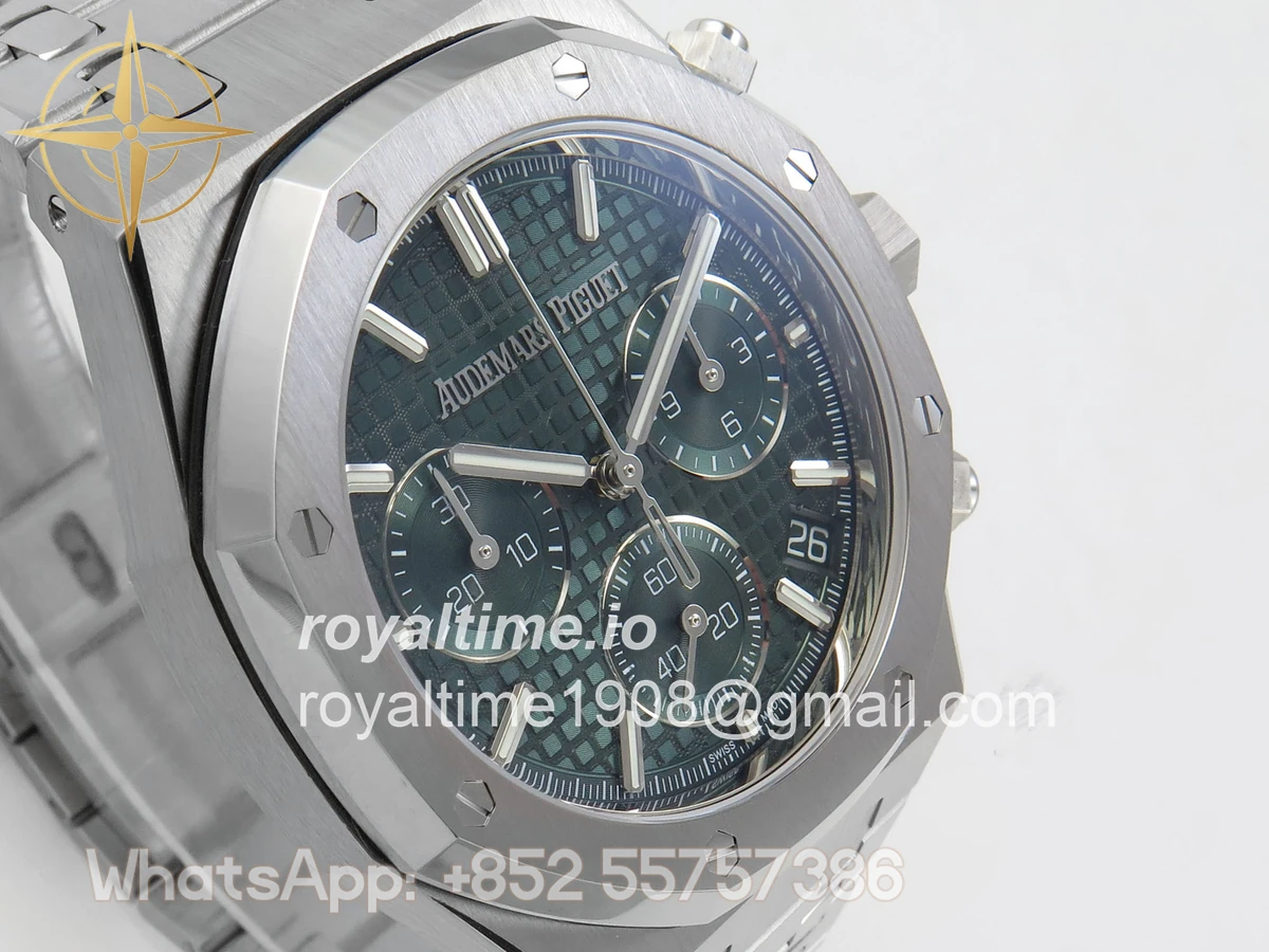Audemars Piguet Royal Oak Chrono 26240 SS DDF Green Dial on SS Bracelet SA4401 - Image 4