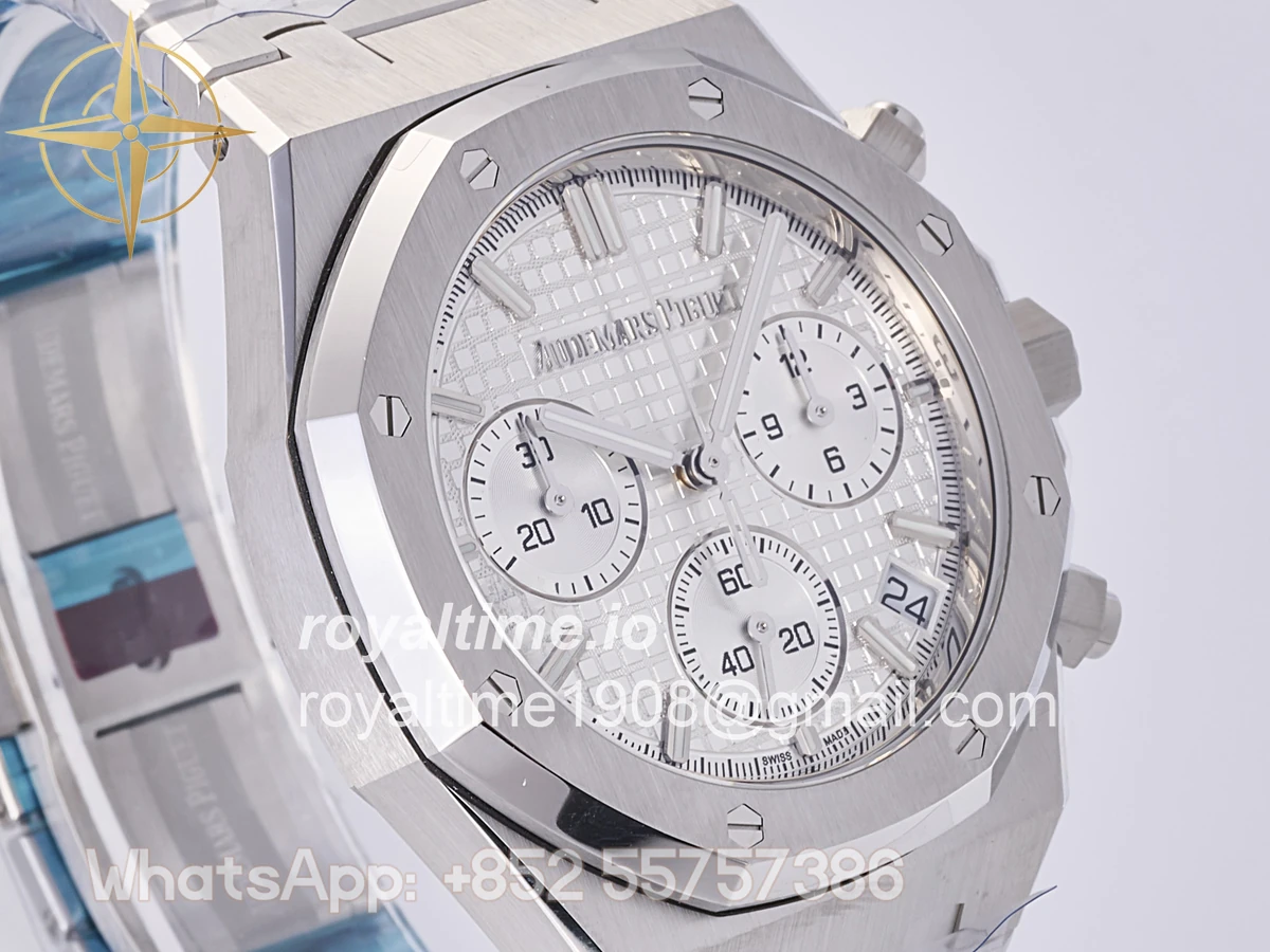 Audemars Piguet Royal Oak Chrono 26240 SS DDF Silver Dial on SS Bracelet DD4401 (50th Anniversary) - Image 4