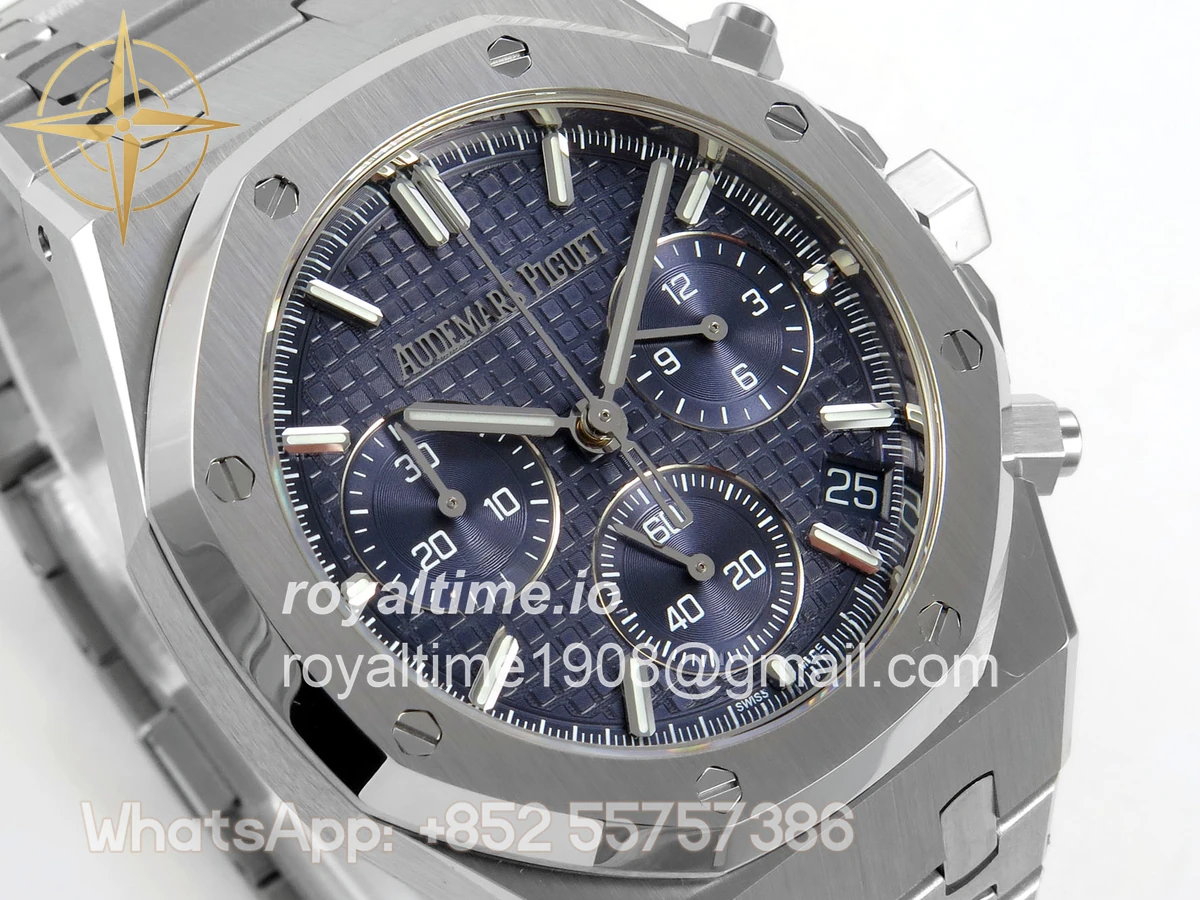 Audemars Piguet Royal Oak Chrono 26240 SS DDSF Blue Dial on SS Bracelet DD4401 - Image 4