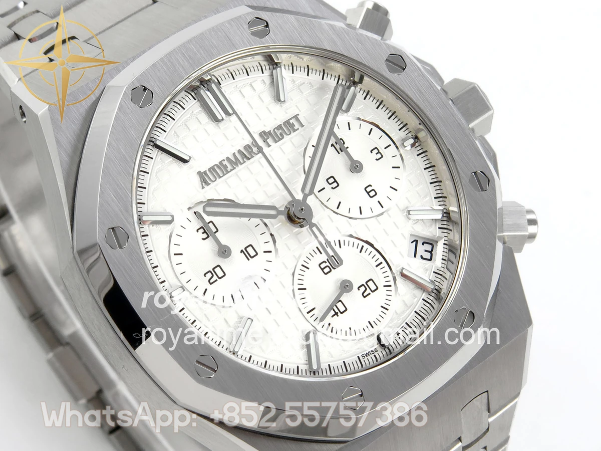Audemars Piguet Royal Oak Chrono 26240 SS DDSF White Dial on SS Bracelet DD4401 - Image 4