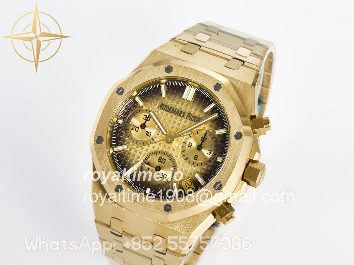 Audemars Piguet Royal Oak Chrono 26240 YG APSF YG Dial on YG Bracelet SA4401 - Image 4