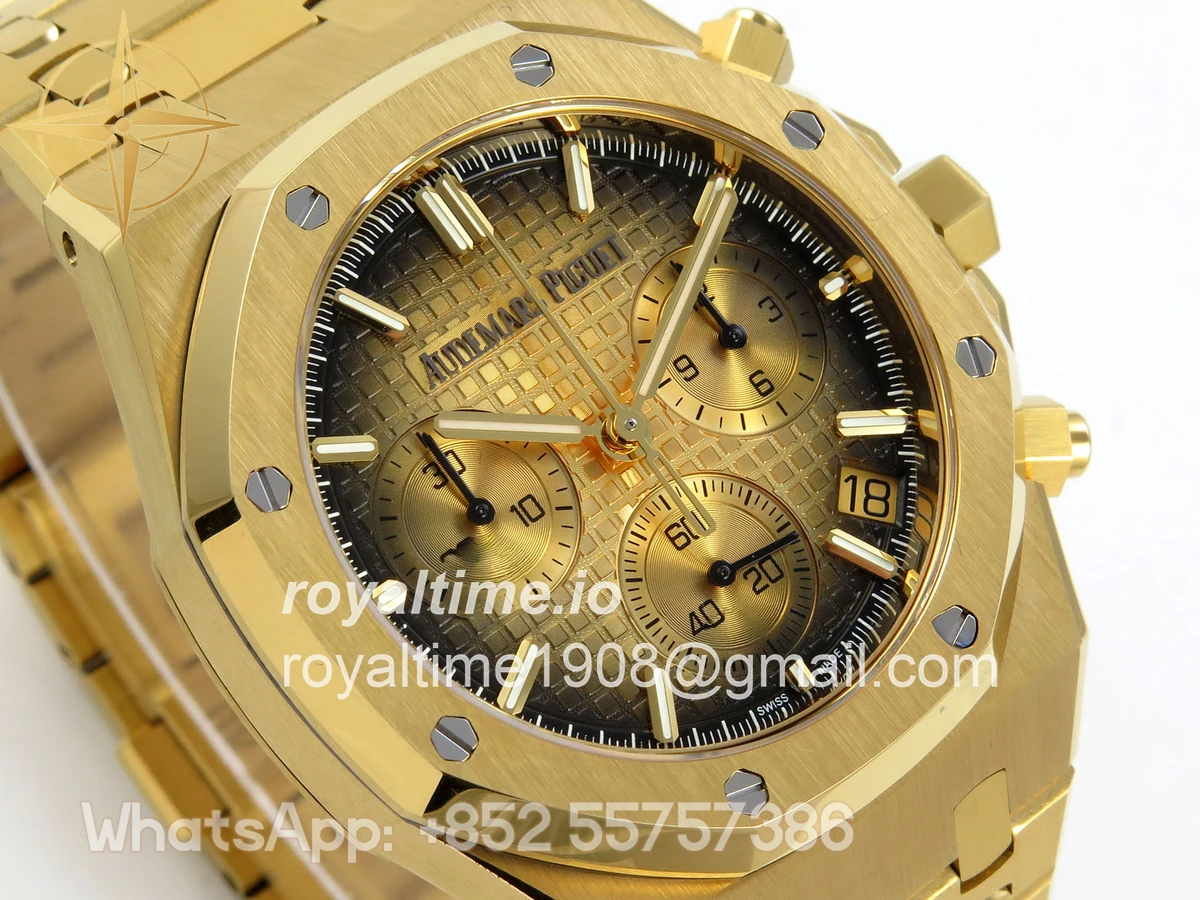 Audemars Piguet Royal Oak Chrono 26240 YG DDSF YG Smoked Dial on YG Bracelet DD4401 - Image 4