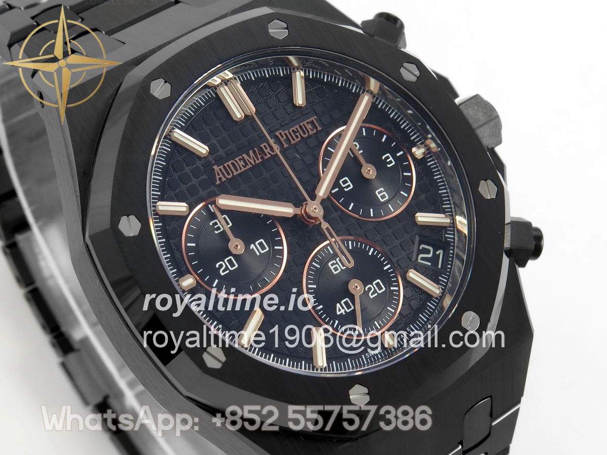 Audemars Piguet Royal Oak Chrono 26240ce Black Ceramic DDF Black Dial on Bracelet DD4401 - Image 4