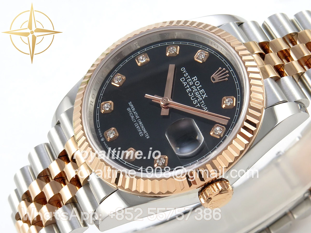 Rolex DateJust 36 126231 QF Black Diamonds Dial on Jubilee Bracelet QF3235 - Image 5