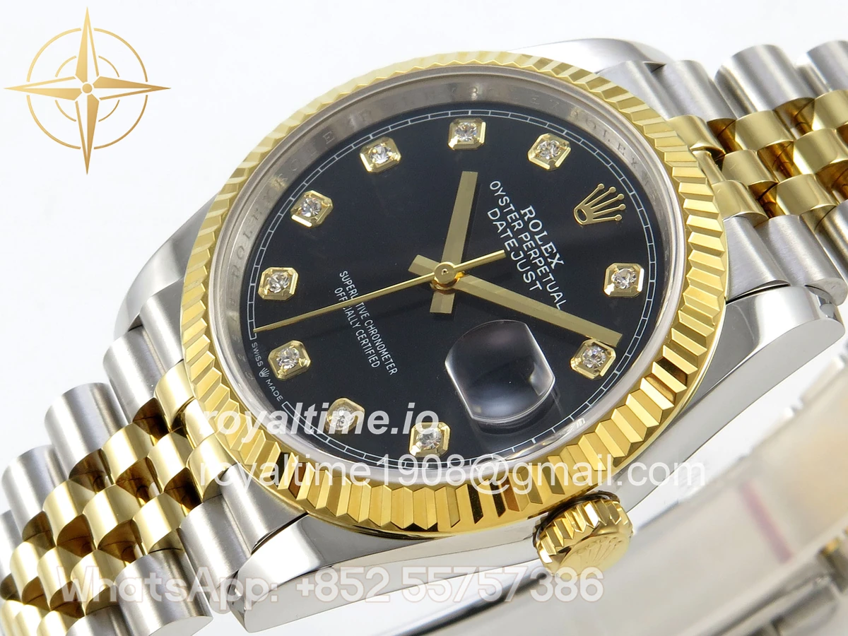 Rolex DateJust 36 126233 QF Black DIamonds Dial on Jubilee Bracelet QF3235 - Image 5
