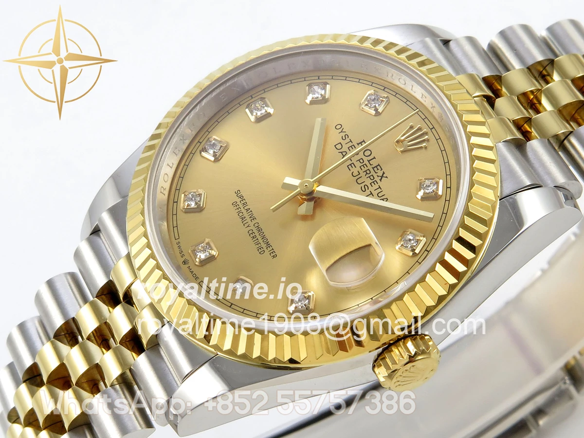 Rolex DateJust 36 126233 QF YG DIamonds Dial on Jubilee Bracelet QF3235 - Image 5