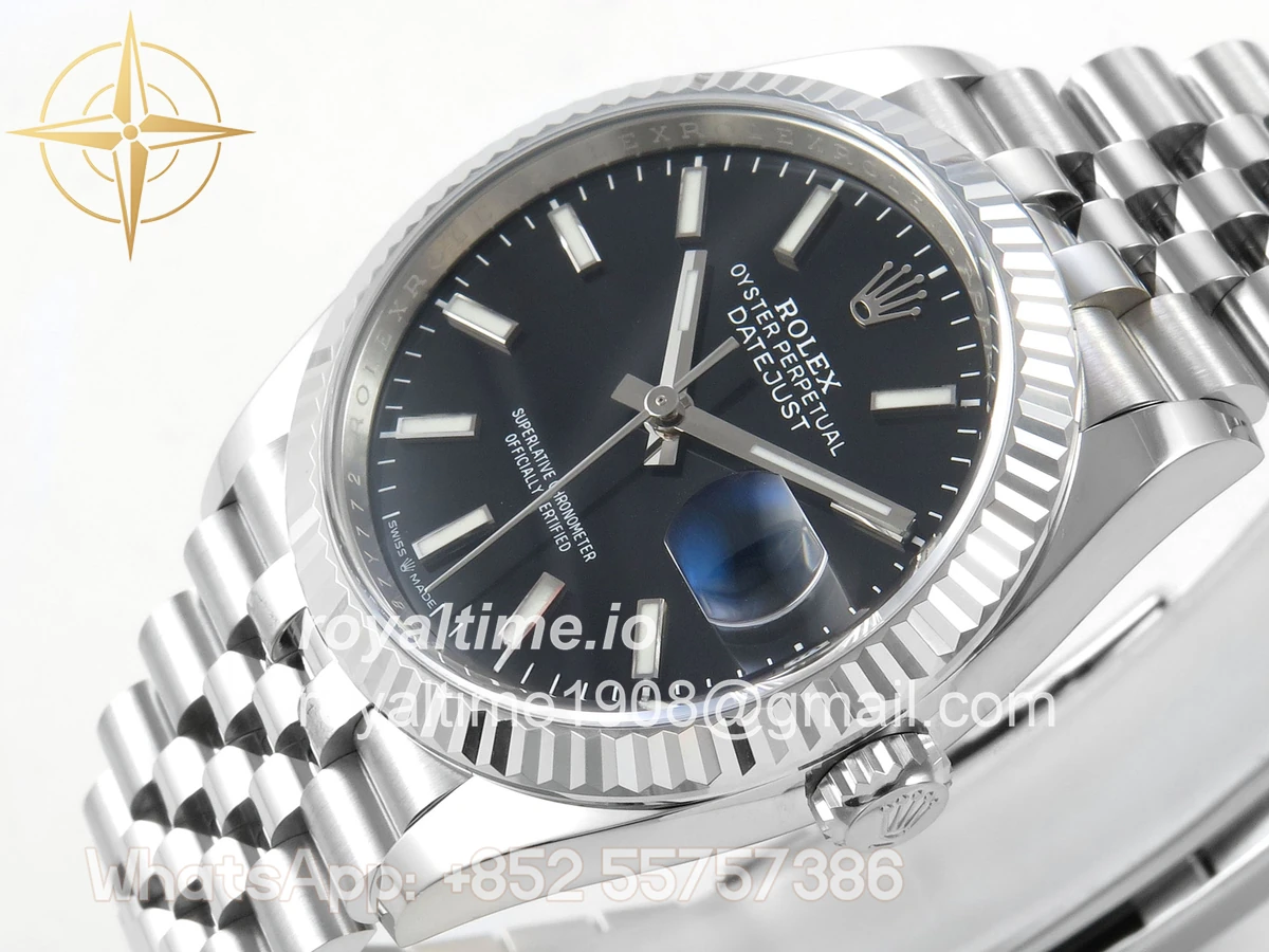 Rolex DateJust 36 126234 Clean Plus 904L Steel Black Stick Dial on Jubilee Bracelet DD3235 - Image 5