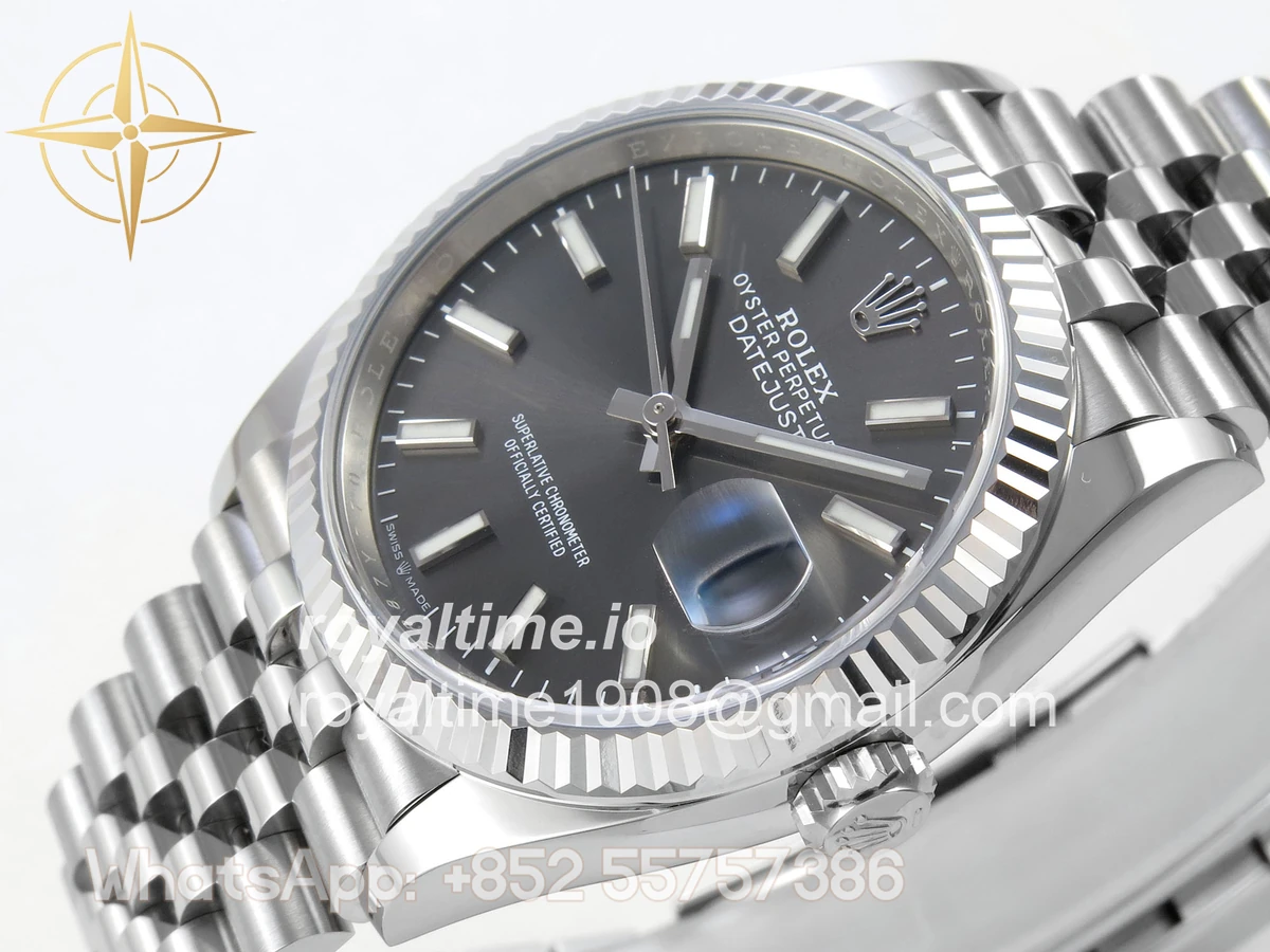Rolex DateJust 36 126234 Clean Plus 904L Steel Gray Stick Dial on Jubilee Bracelet DD3235 - Image 5