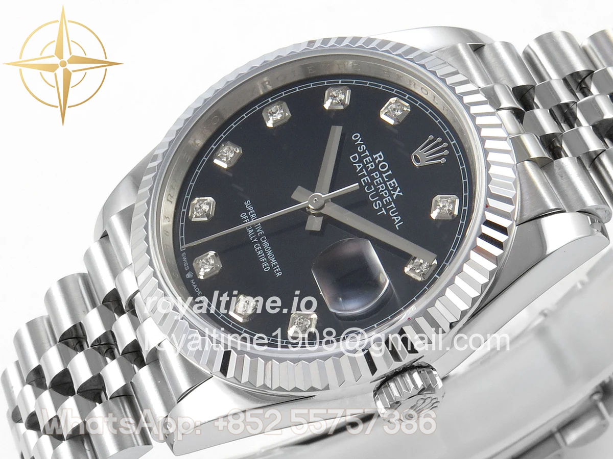 Rolex DateJust 36 126234 QF Black Diamonds Dial on Jubilee Bracelet QF3235 - Image 5
