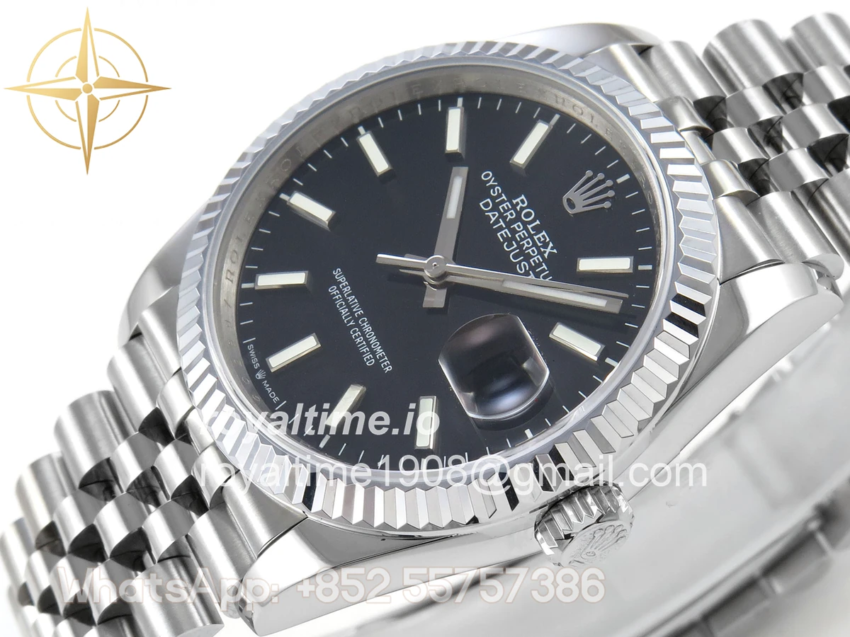 Rolex DateJust 36 126234 QF Black Stick Dial on Jubilee Bracelet QF3235 - Image 5