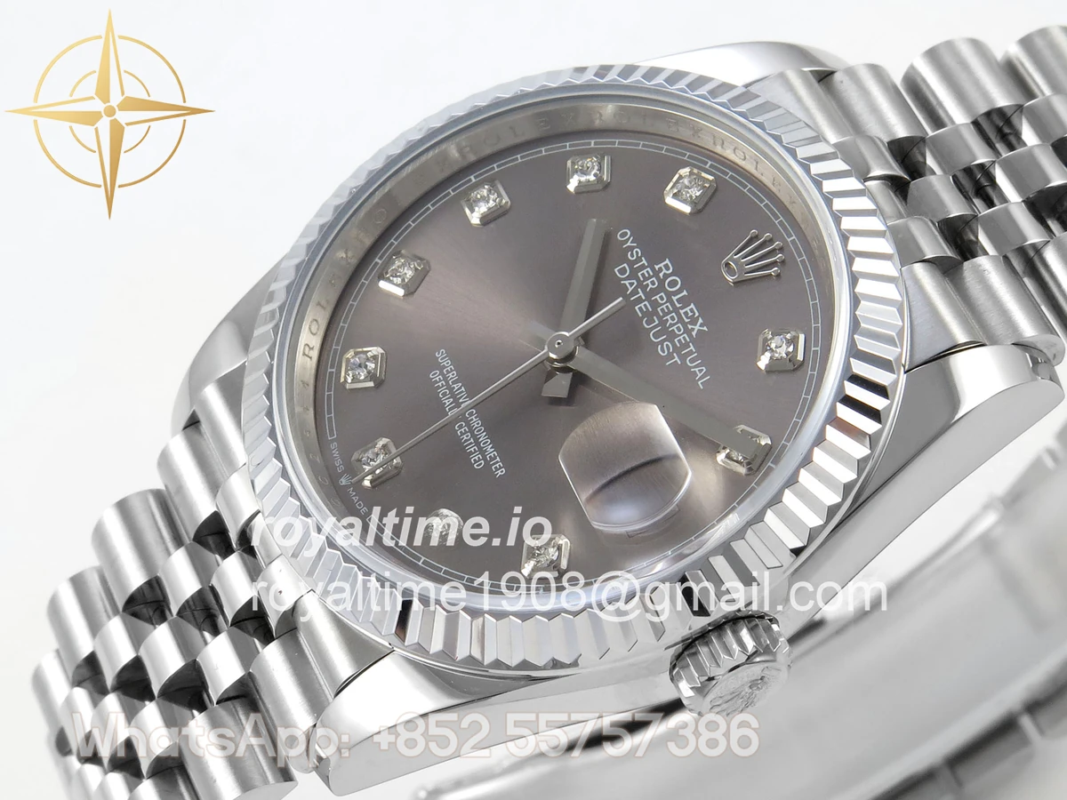 Rolex DateJust 36 126234 QF Gray Diamonds Dial on Jubilee Bracelet QF3235 - Image 5