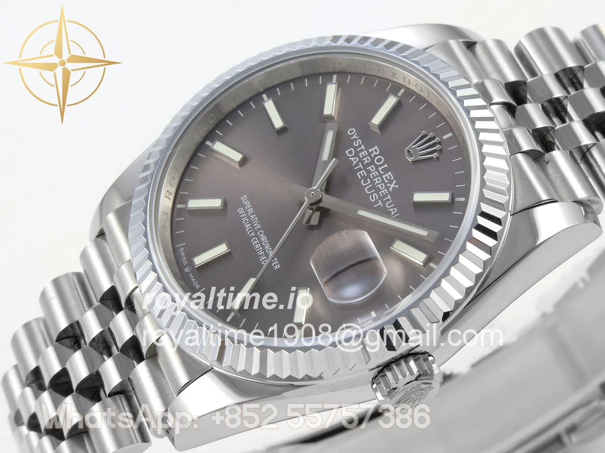 Rolex DateJust 36 126234 QF Gray Stick Dial on Jubilee Bracelet QF3235 - Image 5