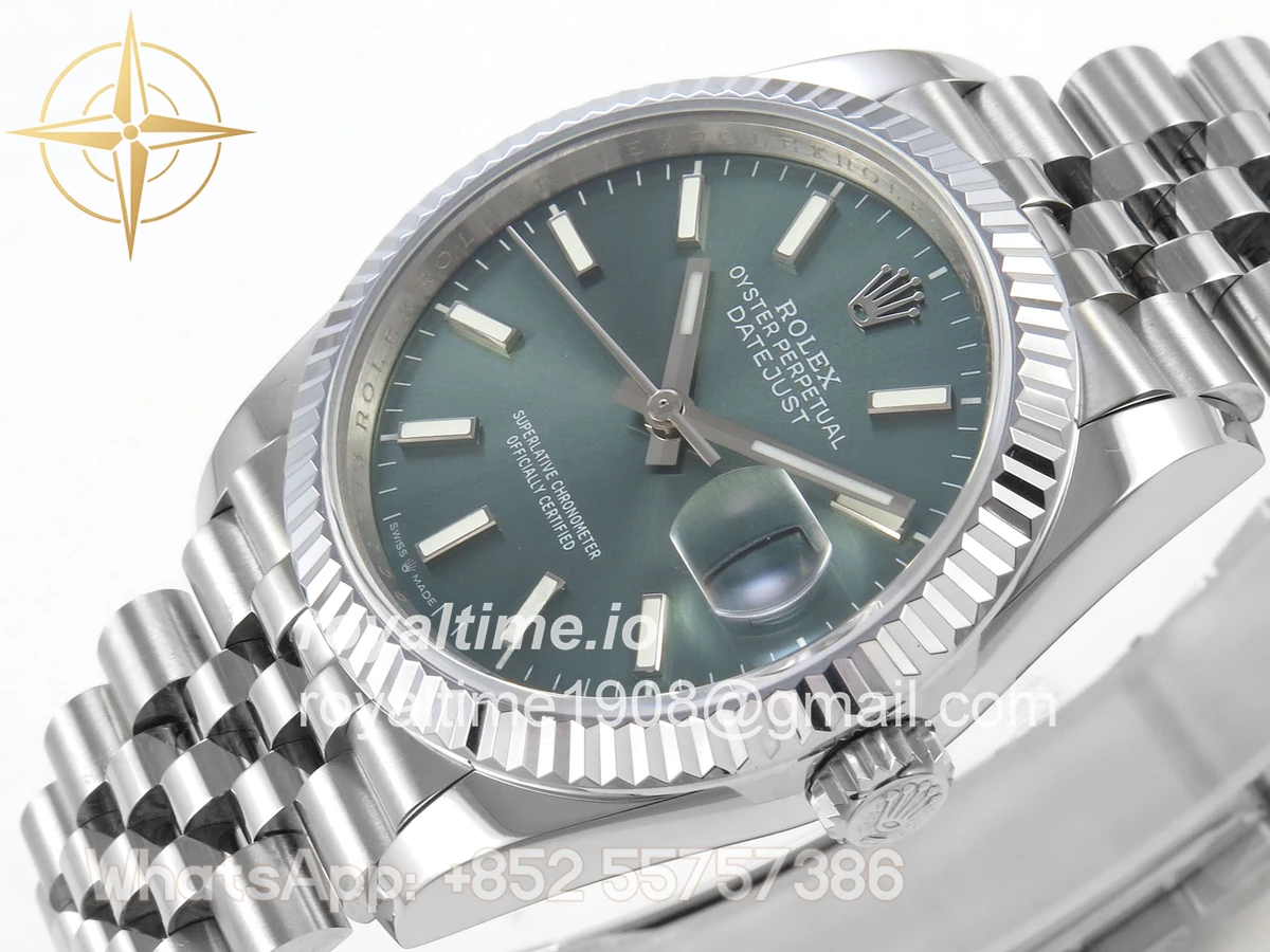 Rolex DateJust 36 126234 QF Green Stick Dial on Jubilee Bracelet QF3235 - Image 5