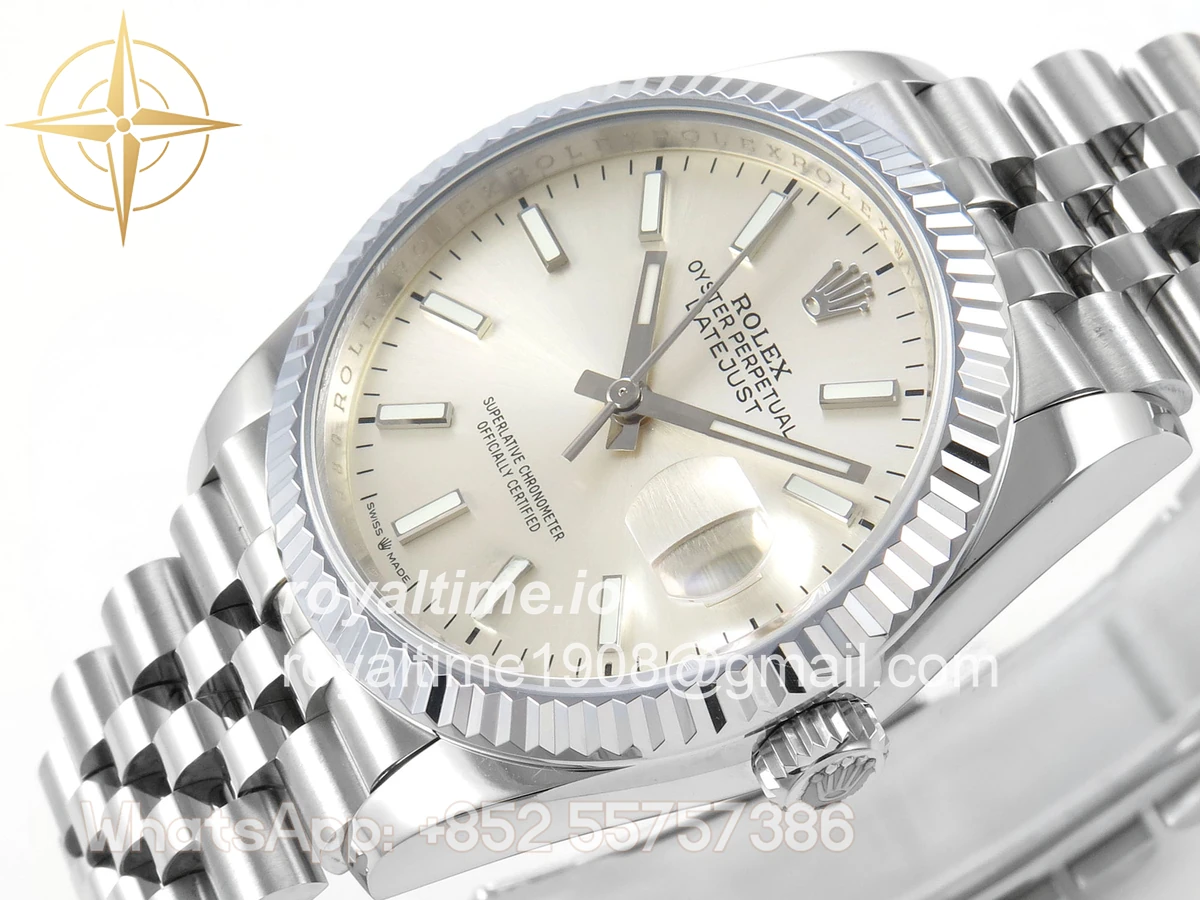 Rolex DateJust 36 126234 QF Silver Stick Dial on Jubilee Bracelet QF3235 - Image 5