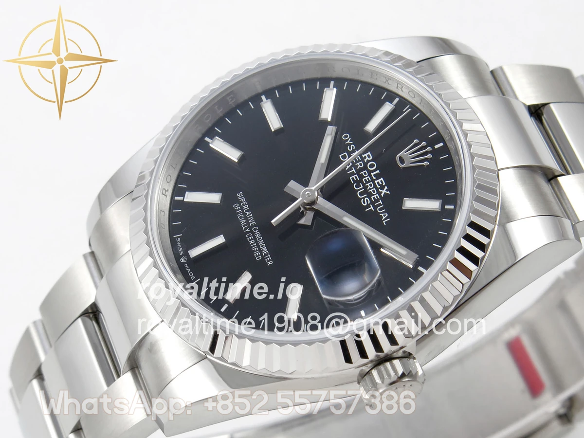 Rolex DateJust 36 SS 126234 ARF Black Stick Dial on Oyster Bracelet DD3235 - Image 5