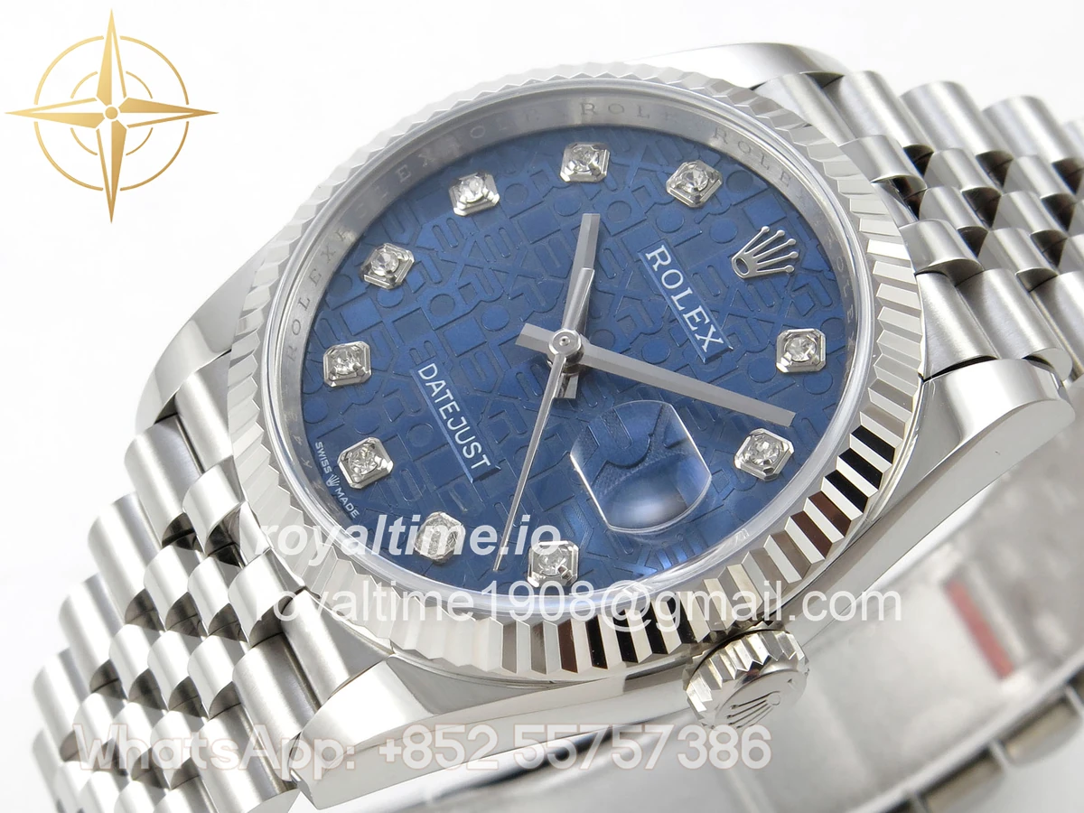 Rolex DateJust 36 SS 126234 ARF Blue Computer Diamonds Dial on Jubilee Bracelet DD3235 - Image 5
