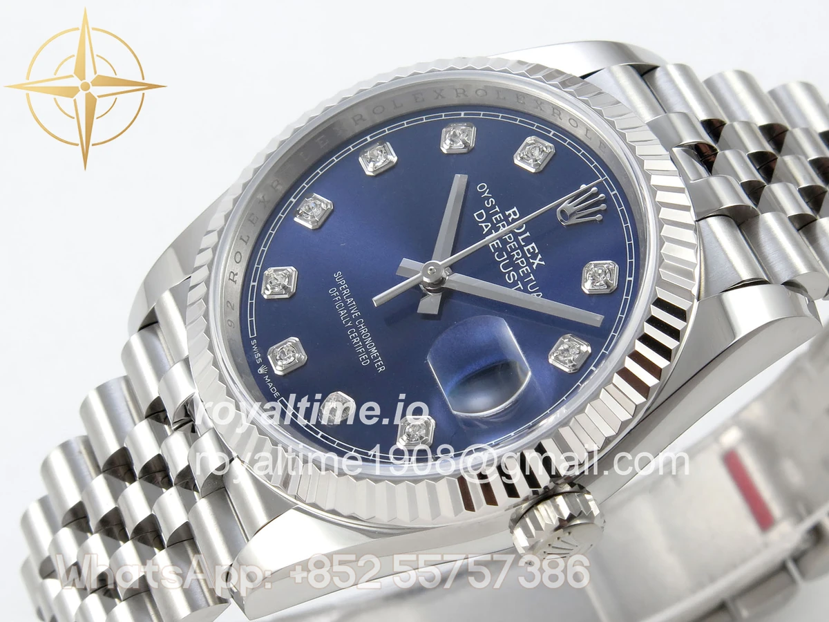 Rolex DateJust 36 SS 126234 ARF Blue Diamonds Dial on Jubilee Bracelet DD3235 - Image 5