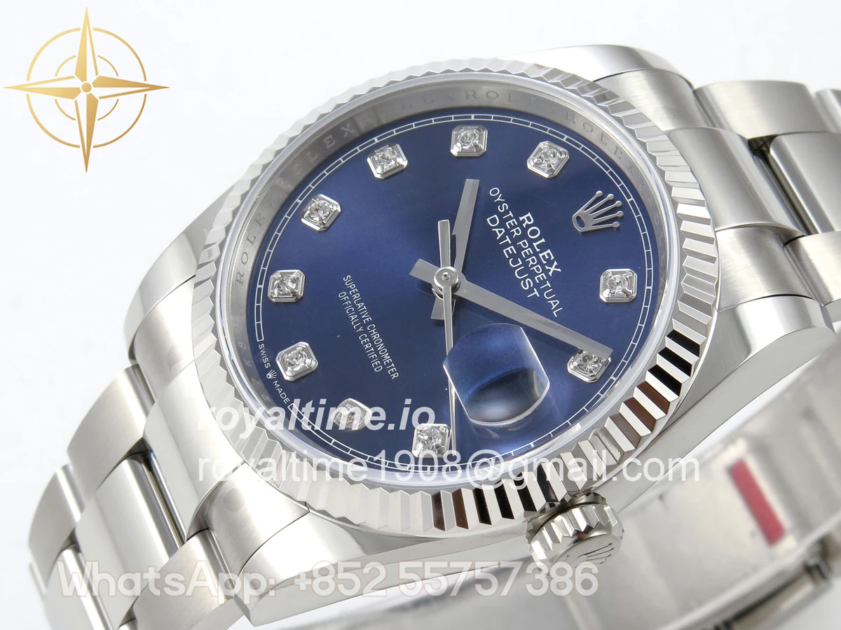 Rolex DateJust 36 SS 126234 ARF Blue Diamonds Dial on Oyster Bracelet DD3235 - Image 5