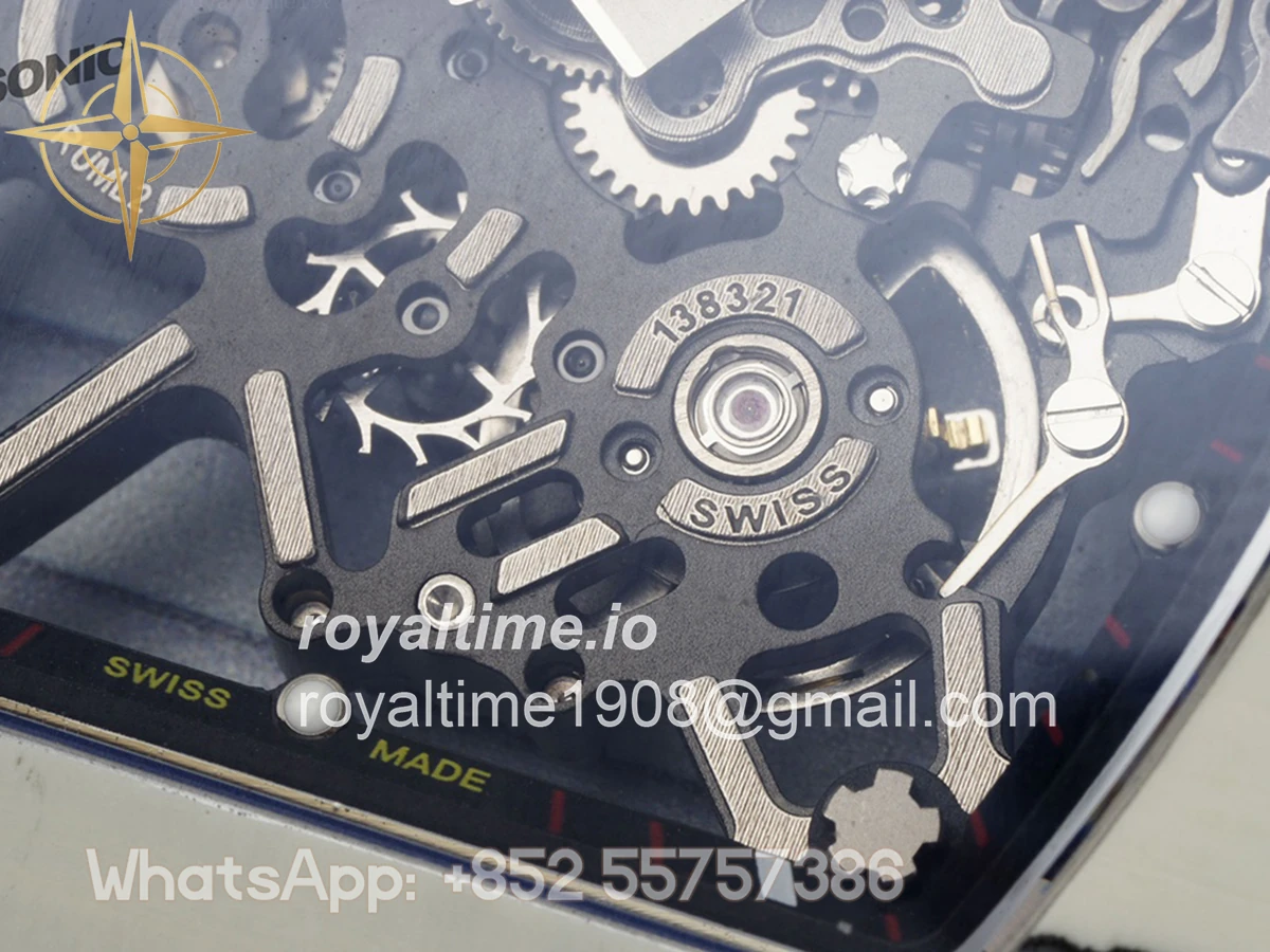 Richard Mille RM 035-01 Rafael Nadal White NTPT on Red Nylon Strap (Sonic) - Image 5