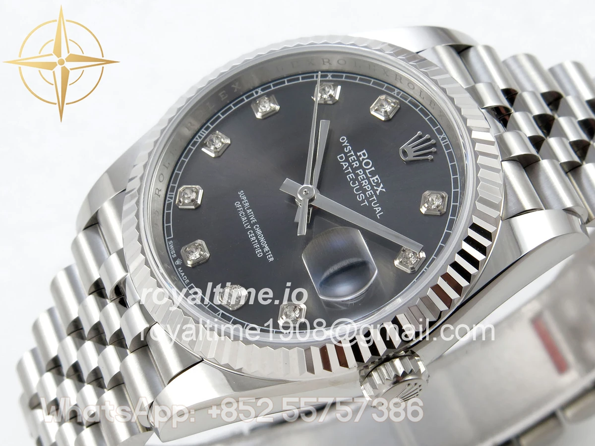 Rolex DateJust 36 SS 126234 ARF Gray Diamonds Dial on Jubilee Bracelet DD3235 - Image 5