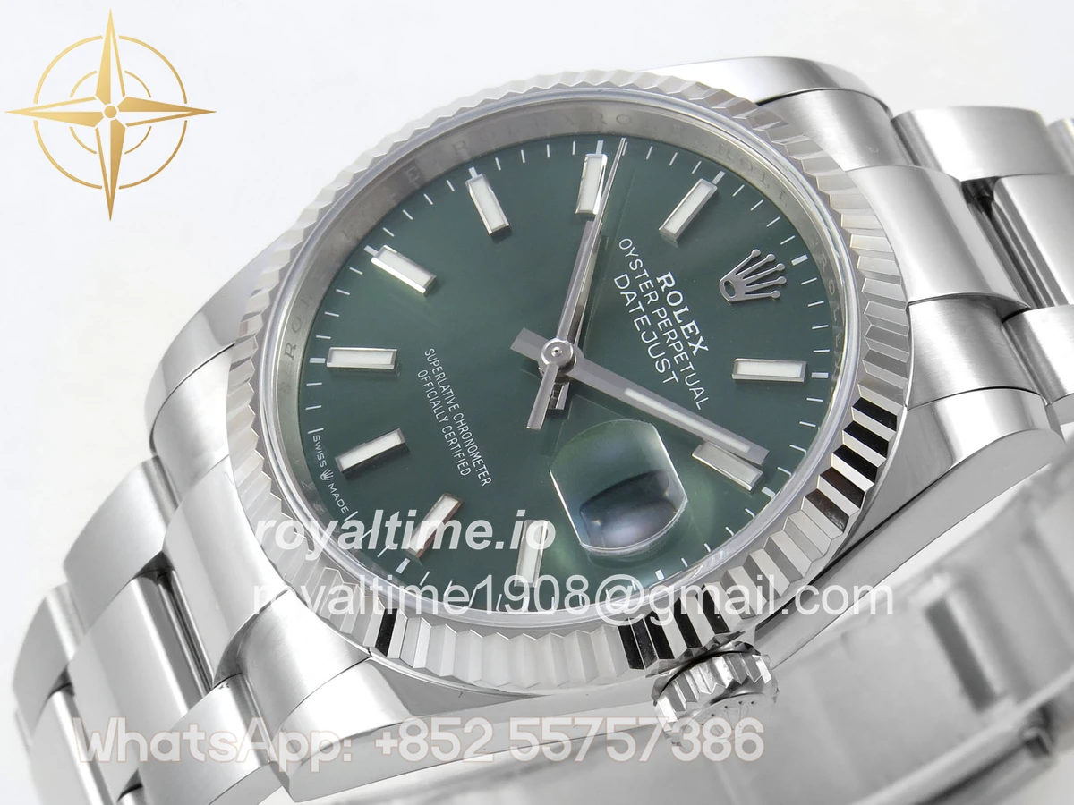 Rolex DateJust 36 SS 126234 ARF Green Stick Dial on Oyster Bracelet DD3235 - Image 5