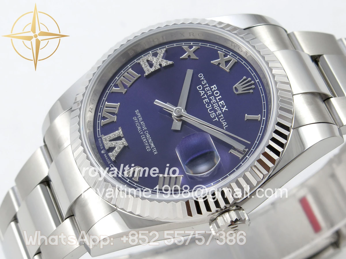 Rolex DateJust 36 SS 126234 ARF Purple Diamond Roman Dial on Oyster Bracelet DD3235 - Image 5