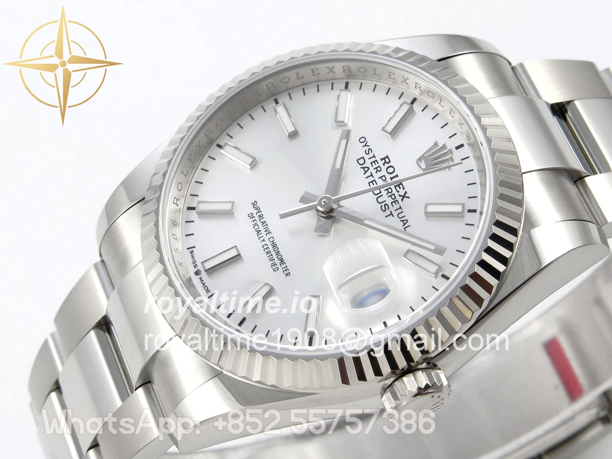 Rolex DateJust 36 SS 126234 ARF Silver Stick Dial on Oyster Bracelet DD3235 - Image 5