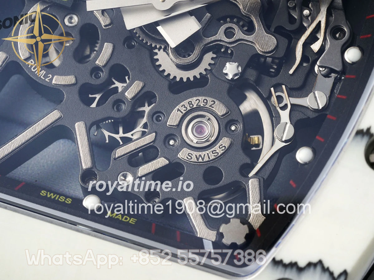 Richard Mille RM 035-01 Rafael Nadal White NTPT on White Rubber Strap (Sonic) - Image 5