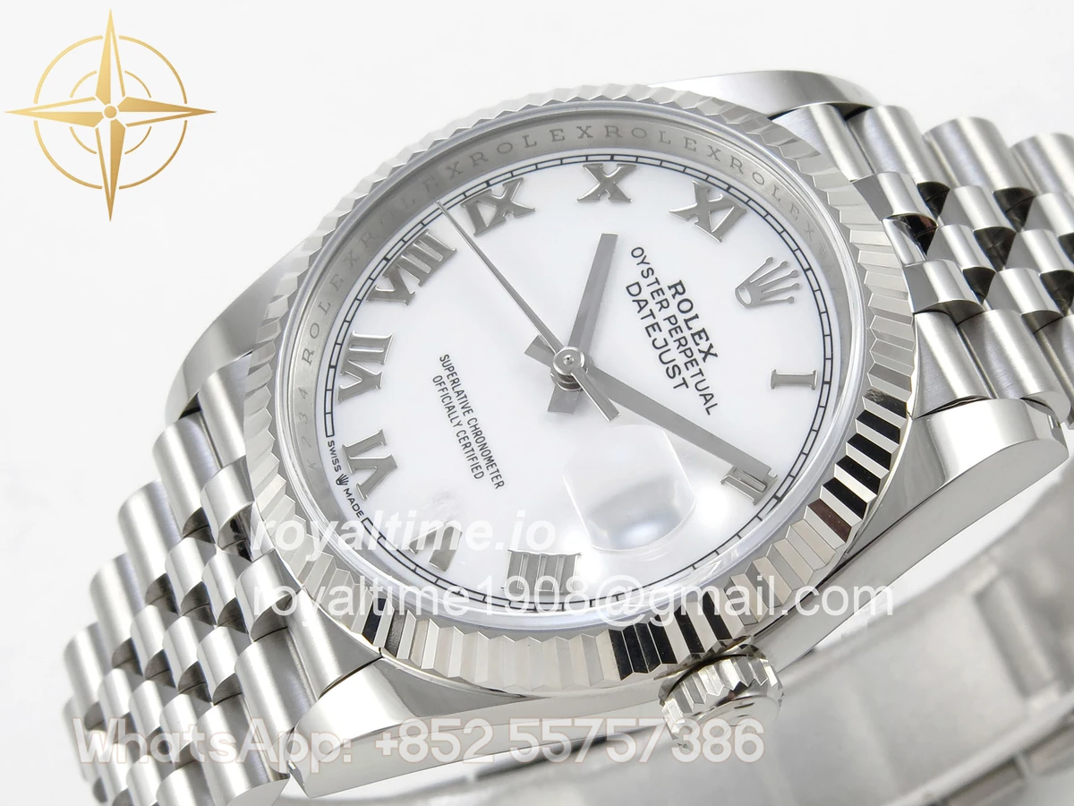 Rolex DateJust 36 SS 126234 ARF White Roman Dial on Jubilee Bracelet DD3235 - Image 5