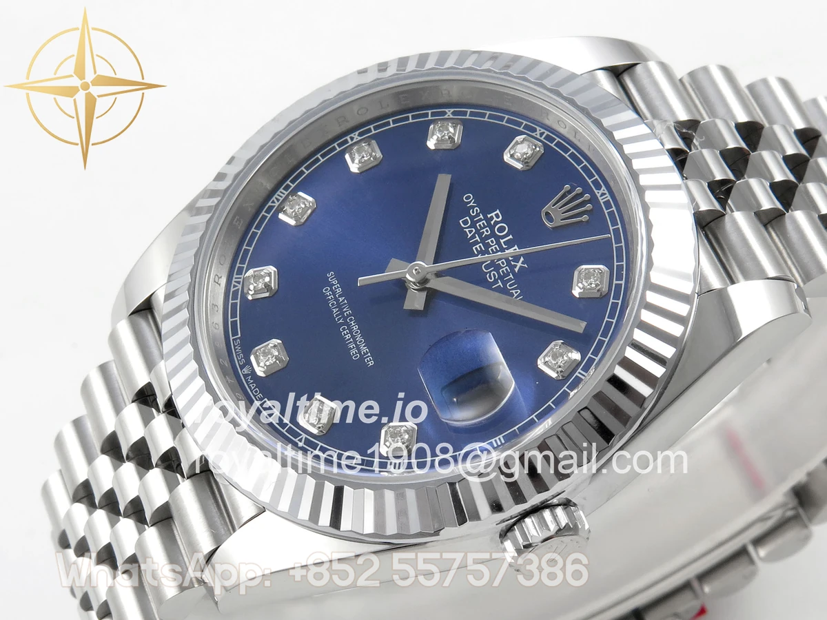 Rolex DateJust 41 126334 904L SS SCF Blue Diamonds Dial on Jubilee Bracelet VR3235 - Image 5