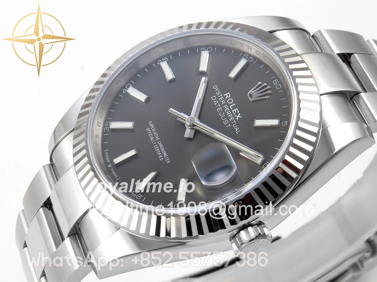 Rolex DateJust 41 126334 904L SS SCF Gray Dial on Oyster Bracelet VR3235 - Image 5