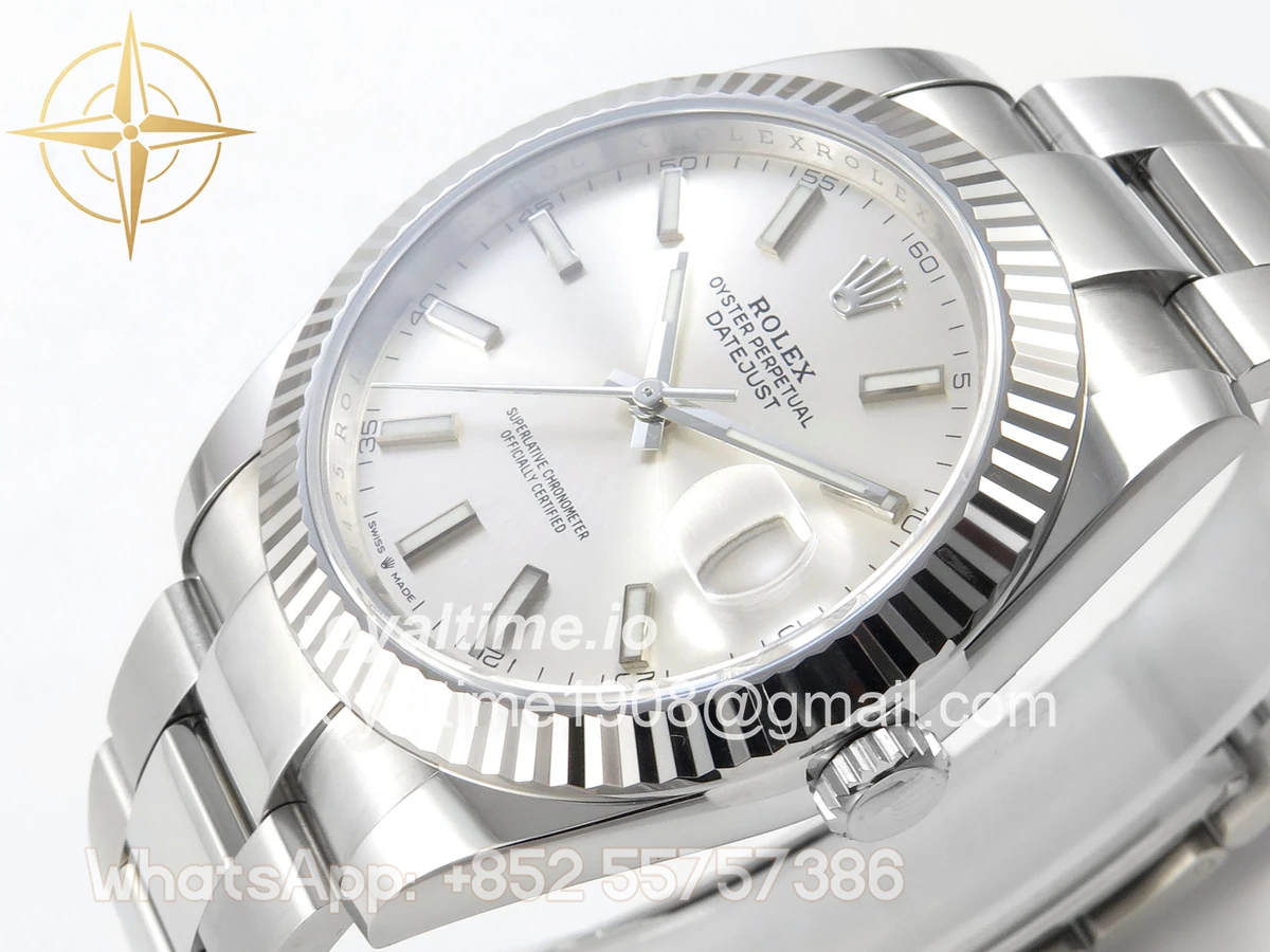 Rolex DateJust 41 126334 904L SS SCF Sliver Dial on Oyster Bracelet VR3235 - Image 5