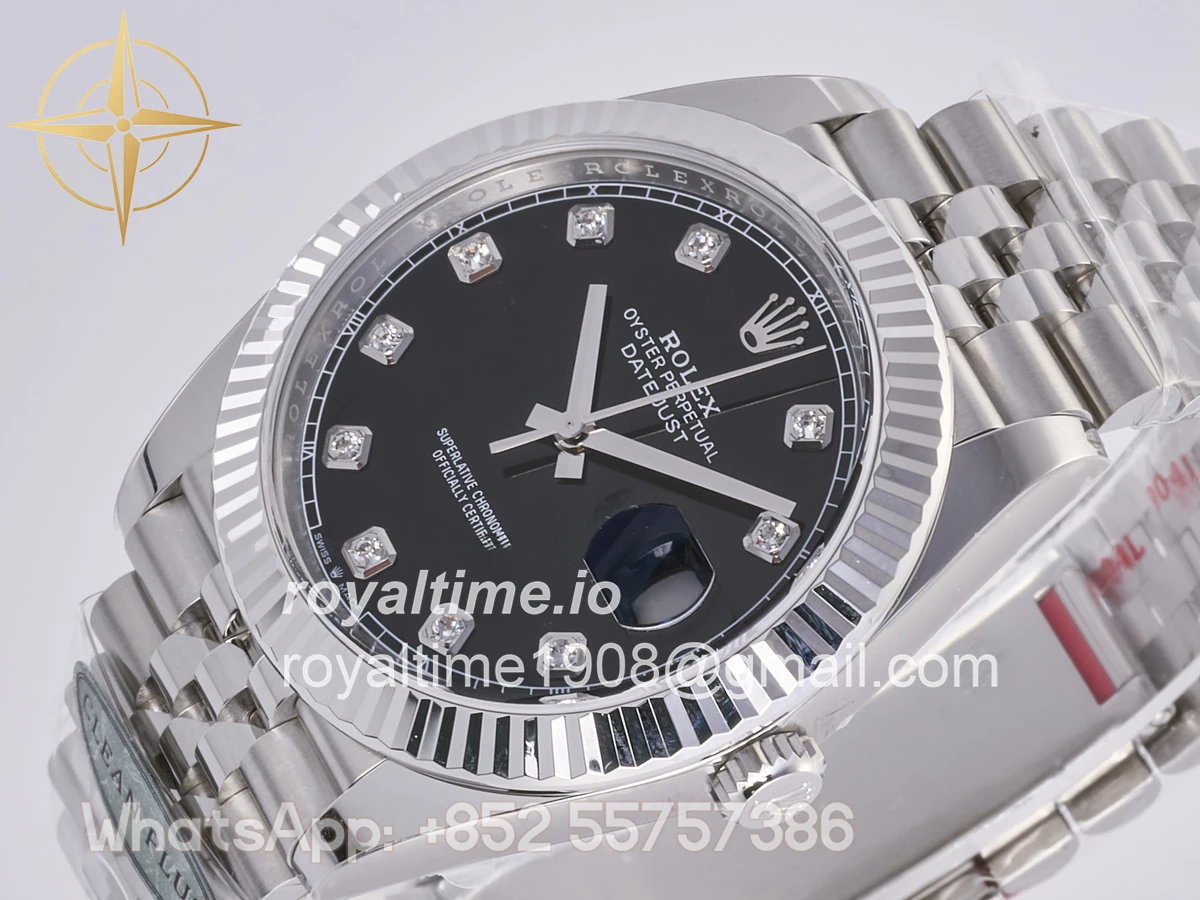 Rolex DateJust 41 126334 Clean Plus 904L Steel Black Diamonds Dial on Jubilee Bracelet JH3235 (Free Sprung) - Image 5