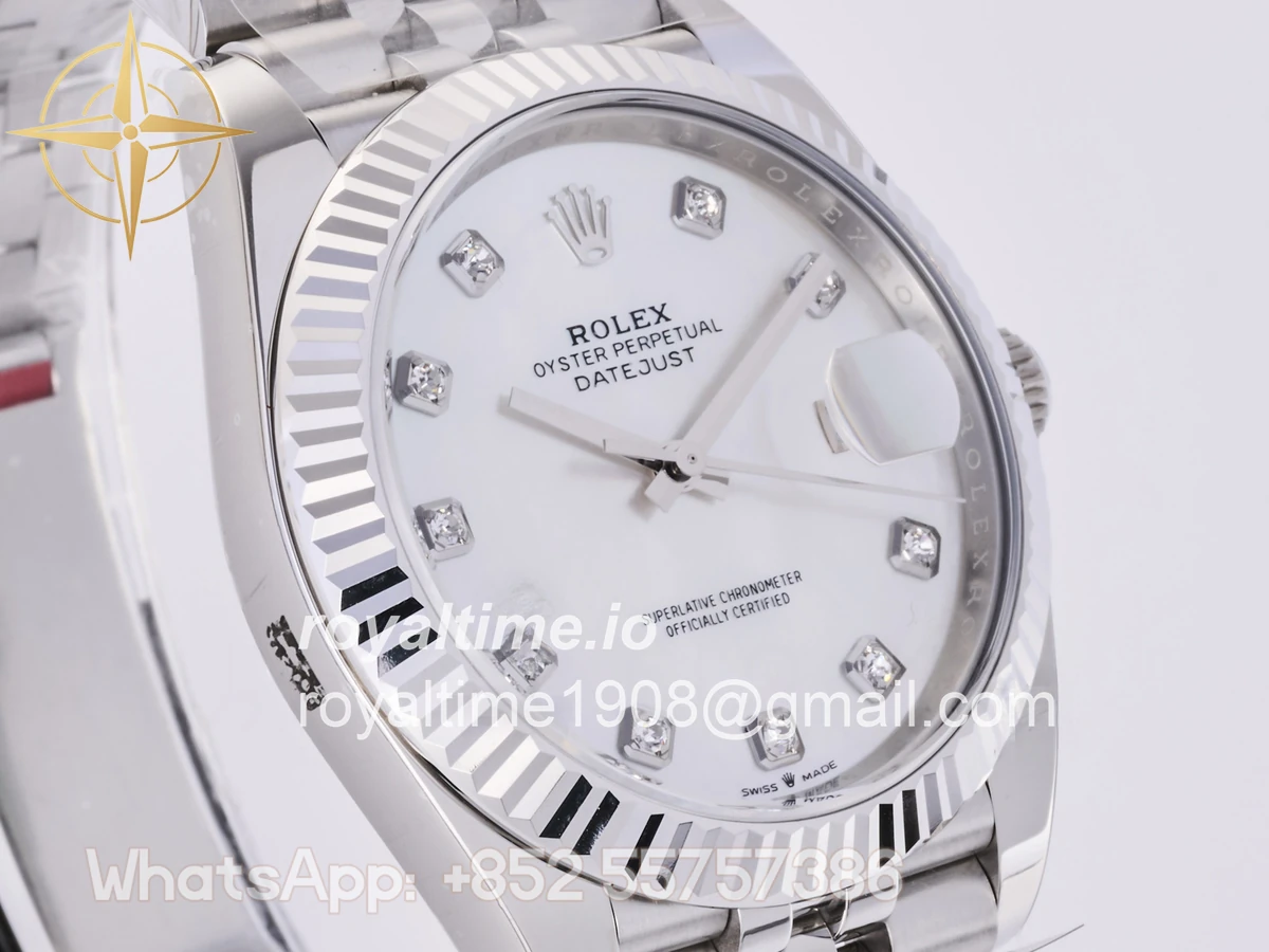 Rolex DateJust 41 126334 Clean Plus 904L Steel White MOP Diamonds Dial on Jubilee Bracelet DD3235 - Image 5