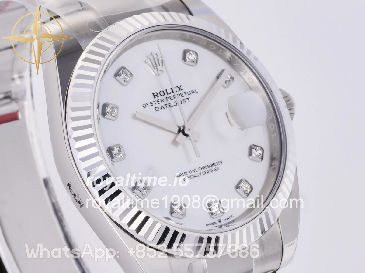 Rolex DateJust 41 126334 Clean Plus 904L Steel White MOP Diamonds Dial on Oyster Bracelet DD3235 - Image 5