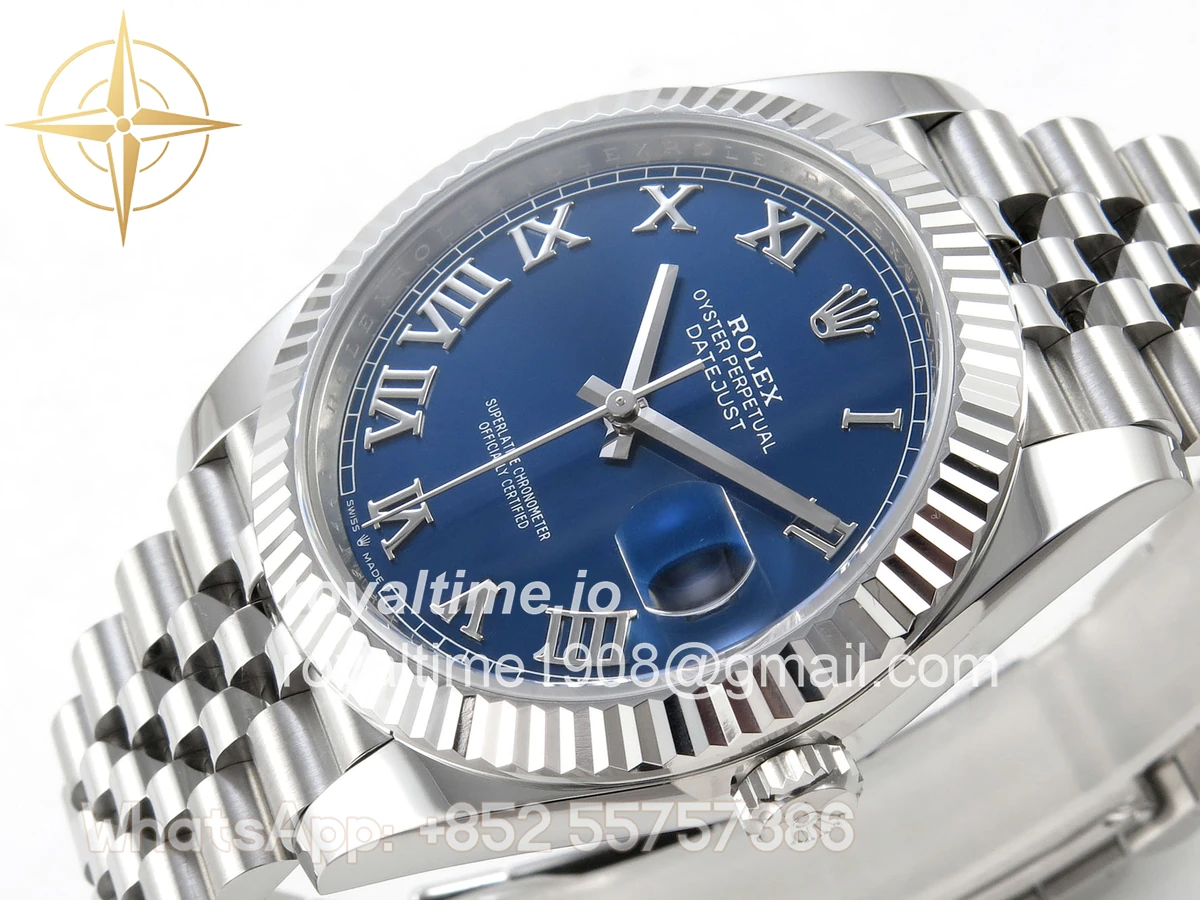 Rolex DateJust 41 126334 Clean Plus Blue Roman Dial on Jubilee Bracelet JH3235 (Free Sprung) Weighted 133g - Image 5